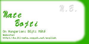 mate bojti business card
