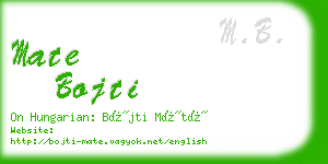 mate bojti business card